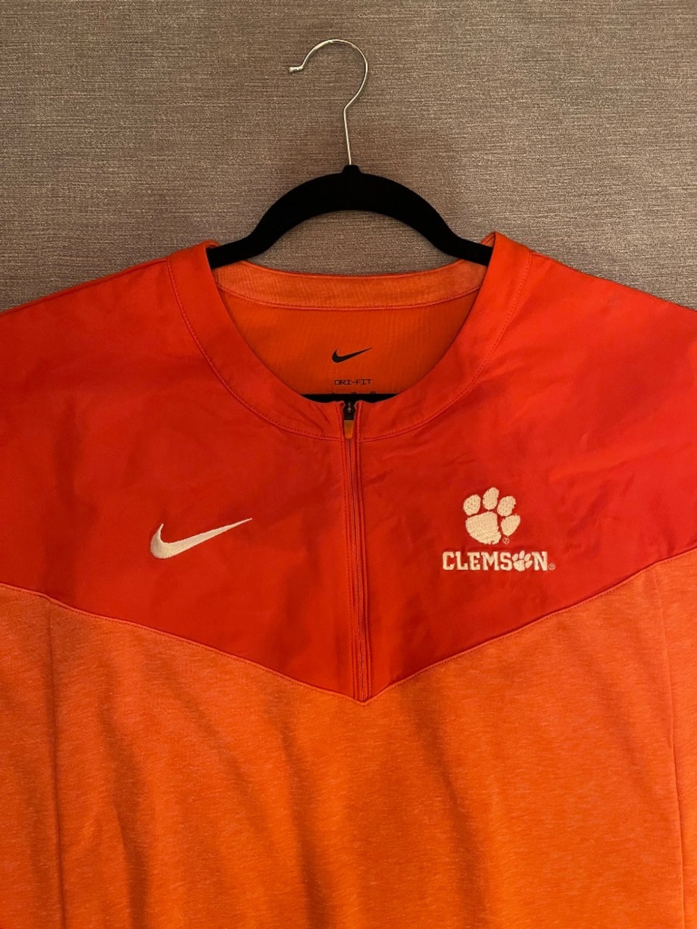 Nike Dri-FIT Clemson 1/4 Zip Pullover * Team Issue * Men's XL * Like New